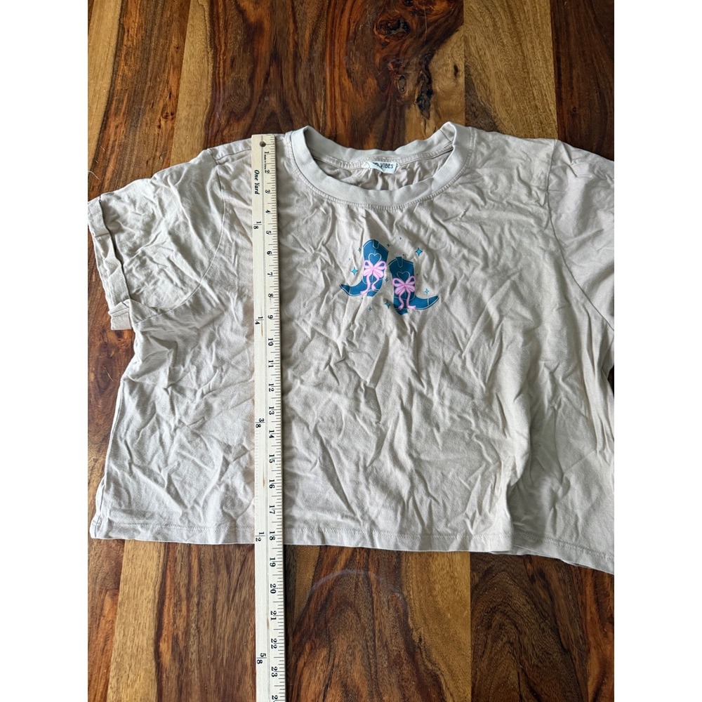 Western Coquette Cowboy Graphic Baby Tee Womens Cropped Y2K Rodeo Stagecoach Top - Picture 7 of 11